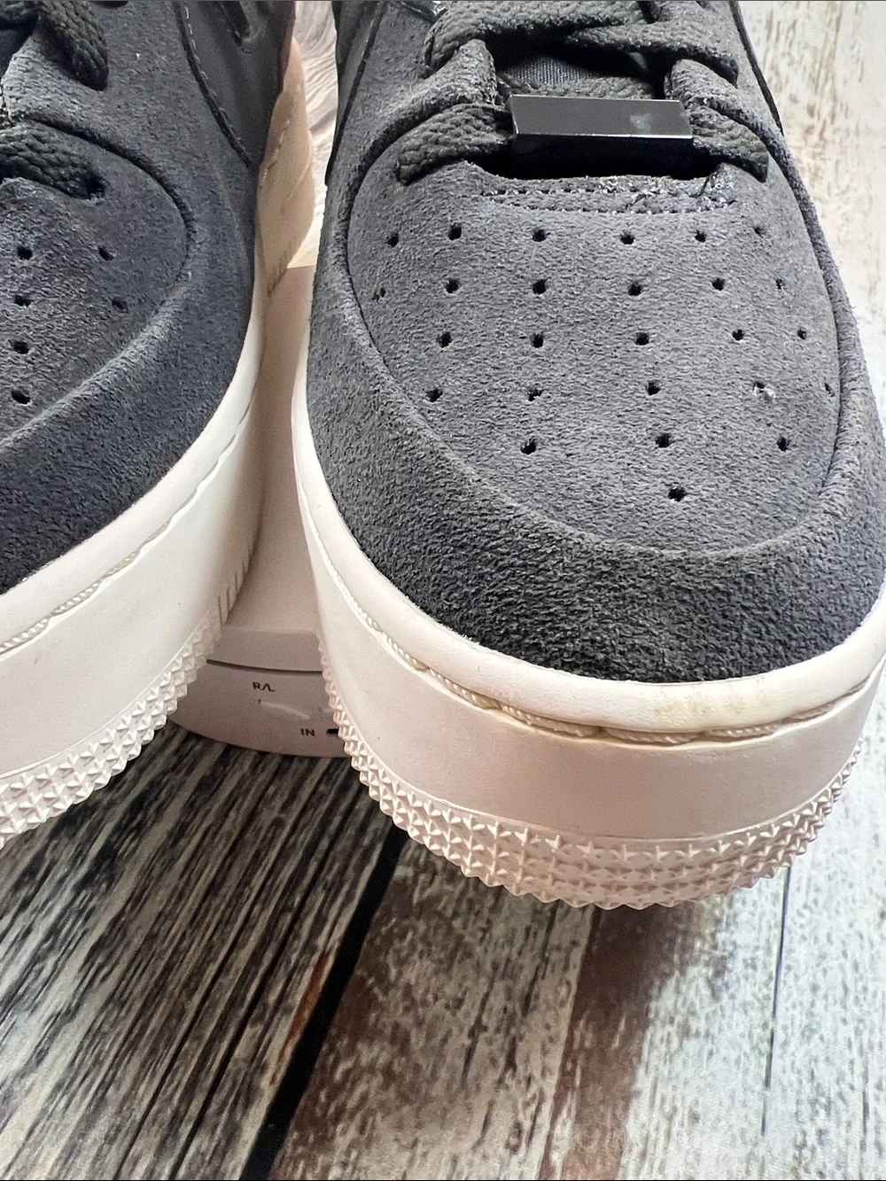 Nike Air Force 1 ‘07 LV8 Suede Sneakers – Black/Anthracite – Women’s Size 8